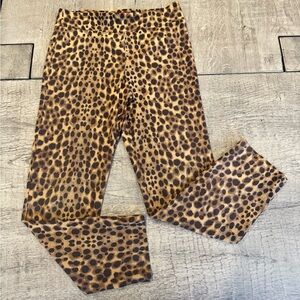 Krazy Larry Leopard Print Pants Size 10 Y2K Cheetah